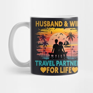 Husband And Wife Travel Partners For Life - Beach Traveling Mug